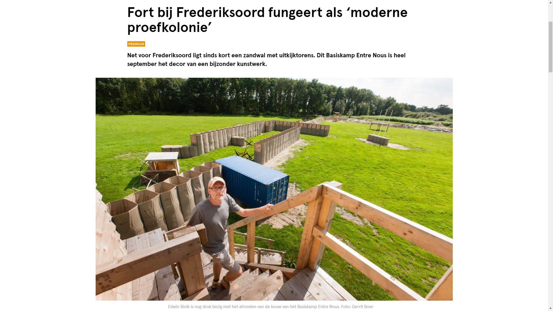 Fort bij Frederiksoord fungeert als 'moderne proefkolonie' 